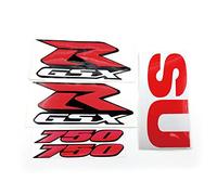 Motorcycle Fairing Kit Body Side Stickers Badge For GSXR 1000 750 600 GSX-R K1 K2 K3 K4 K5 K6 K7 K8 K9 K10 Decals Emblem (Color : For 750 Red)