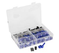 Motorcycle Fairing Screw High Security 173pcs Motorcycle Fairing Bolts Kit Windscreen Bodywork Screws Nuts Hardwares for Motorbike (blue)