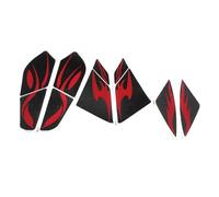 Motorcycle Fairing Stickers Fuel Side Decals Carbon Fiber Fit for PCX125 PCX150 2018 2019 Gray Pattern Scratch Decorative Decals Easy Installation (red Pattern)