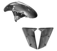 Motorcycle Fender Mudguard For Kawasaki For ZX6R For ZX636 2005-2008 For ZX10R 2004-2007 Motorcycle Fender Front Mudguard Splash Guard Protector Cover(A Set Carbon Fiber)