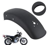 Motorcycle Fender Set Retro Front and Rear Mudguards in Thick Matte Black Universal Fitment for Cafe Racer Bobber Scout Motorcycle Customization