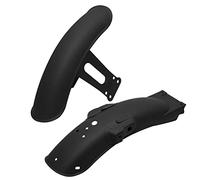 Motorcycle fenders Black Chrome Front Rear Motorcycle Splash Guard Mudguard Mud Cover Sand CG125(1 Set Black)