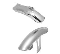Motorcycle fenders Black Chrome Front Rear Motorcycle Splash Guard Mudguard Mud Cover Sand CG125(1 Set Sliver)