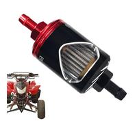 Motorcycle Filter Kit - 6mm/8mm Petrol Filter | Alloy Construction With Stainless Steel Core | 2x Filters, F́uel Line & 10 Hose Clamps For Motorcycles, ATV, Quad Bike, Lawn