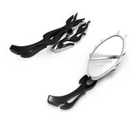 Motorcycle Flame Style Rearview Mirror For For D&avidson Any Cruiser Chopper Black Motor Parts