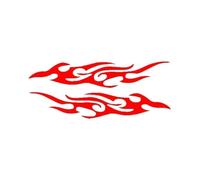 Motorcycle Flame Vinyl Sticker Reflective Self-Adhesive Decals Car Gas Tank Waterproof DIY Decoration Stickers(Red,140cm)