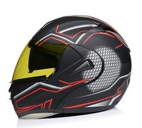 Motorcycle Flip up Full Face Helmet with Dual Visor Ventilation System ABS Shell Lightweight Modular Helmets for Racing Touring Cruising Riding Equipment