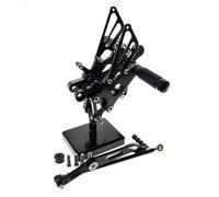 Motorcycle Floorboards For YZF R6 2006 2007 2008 2009-2023 Aluminum Adjustable Motorcycle Rearsets Rear Set Foot Pegs Pedal Footrest Footpegs Footrests(Black)