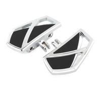 Motorcycle Floorboards Phantom Front Foot Pegs Footrest for Harley Softail 2018-2024 Fat Boy Street Bob Low Rider Sport Glide Slim Fatbob Breakout 114 (Chrome)