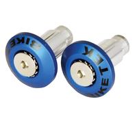 Motorcycle Flush Bar Ends Pair Dual Fitment Universal Fitting Suitable For 14mm & 18mm Inside Diameter Handlebars (Blue)