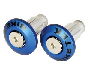Motorcycle Flush Bar Ends Pair Dual Fitment Universal Fitting Suitable For 14mm & 18mm Inside Diameter Handlebars (Blue)