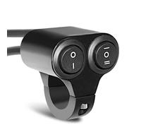 Motorcycle fog light switch 22mm 7/8" Motorcycle Handlebar Light Switch ON/OFF Button ON/OFF/ON Waterproof 3 Wires Motorbike Spotlight Switch 12V 10A(1pc Type 2)