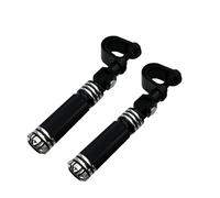 Motorcycle Foot Footboard Universal 25mm-32mm Motorcycle Crash Bar O-Ring Clamps Mount Footrests Highway Footpegs For Touring Softail Sportster XL