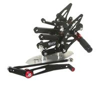 Motorcycle Foot Pedals For Ya&ma&ha For R6 2006 2007 2008 2009 2010 2011 2012 2013 2014 2015 2016 Motorcycle CNC Adjustable Rear Set Foot Rest(Black-01)