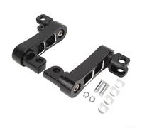 Motorcycle Foot Peg Brackets 360 Degree Rotation Engine Guard Highway Pegs Fit for Kawasaki for Suzuki for Ducati Silver(Black White)
