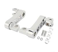 Motorcycle Foot Peg Brackets 360° Rotating Highway Mount for Engine Guard - CNC Aluminum Footrest for Cruiser Chopper - 32mm Clamp Size(Silver)