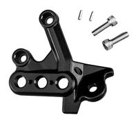 Motorcycle Foot Peg Brackets, Left Aluminum Alloy Pedal Bracket, Robust Peg Plus Support Replacement, Compatible For Surron For Light Bee X/S Electric Dirt Bike, Black(Left)