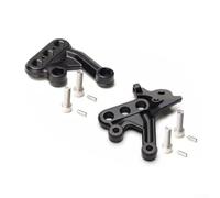Motorcycle Foot Peg Brackets, Right/Left Aluminum Alloy Pedal Bracket Compatible For Surron For Light Bee X/S Electric Dirt Bike, Black(Right and Left)