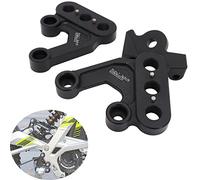 Motorcycle Foot Peg Brackets,Right/Left Foot Peg Bracket Aluminum Foot Rest Brackets for Sur Ron Light Bee X/S Electric Dirt Bike-Black