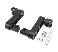 Motorcycle Foot Peg Highway Bracket, Adjustable Foot Pegs Bracket Kit, 360° Rotatable Rugged Foot Peg Extension Bracket with Aluminum Construction, for Touring with Male Mount Supp (Black)