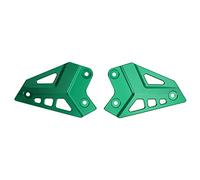 Motorcycle Foot Peg Protector, Rear Heel Plate Guard, Aluminum Alloy Replacement - Impact, Easy Fit Technology, Sport Riders (Green)