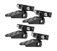 Motorcycle Foot Pegs 1/2Pair Black Motorcycle Passenger Foot Peg Folding Retro Clamp-on Step Pegs Motorbike Modified Parts Anti Slip(2 Pair)