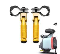 Motorcycle Foot Pegs - 1 Pair Rear Foot Pedal, Foldable Motorbike Footrest, Passenger Support | Scooter Bicycle Usage for Riding