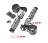 Motorcycle Foot Pegs 22-27/30-35mm CNC Aluminum Motorcycle Part Universal Clamp Pedals Folded Footrest Footpeg Motorcycles Bicycle Motorcycle pegs(Big Titanium)
