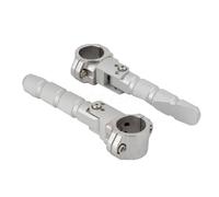 Motorcycle Foot Pegs 22mm 25mm 27mm 32mm Universal Motorcycle Highway Footrest 360 Rotatable 7/8 1/1.25 Inch Crash Bar FootPegs(Silver)
