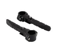 Motorcycle Foot Pegs 22mm 25mm 27mm 32mm Universal Motorcycle Highway Footrest 360 Rotatable 7/8 1/1.25 Inch Crash Bar FootPegs(Black)