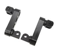 Motorcycle Foot Pegs, Adjustable Height Foot Peg Clamp Extensions Bracket Highway Pegs Extension Brackets 360° Adjustable Rugged Foot Peg Extension Bracket for Touring (Black