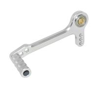 Motorcycle Foot Pegs Foot Pegs For Universal Rearsets Rear Set Motorcycle CNC Adjustable Dual Bearings Shift Or Brake Lever Shifter Pedal With Toe Pegs Kit(Left - Silver)