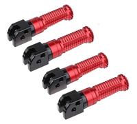Motorcycle Foot Pegs For Ducati For Scrambler 803 800 For Classic For Cafe For Racer For Full Throttle Motorcycle Front Rear Footpeg(2 Pairs Red)
