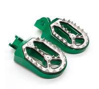 motorcycle foot pegs For KLX125 For D-Tracker 2010-2016 For KLX150 L BF S 2009-2025 Motorcycle Upgrade Wider Shark Teeth Foot Peg Footrests Steps Motorbike Parts(Green)