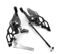 Motorcycle Foot Pegs For YZF-R15 For YZFR15 V3 2017 2018 2019 2020 Motorcycle Adjustable Aluminum Rearset FootPegs(Black)