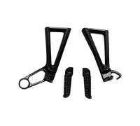 Motorcycle Foot Pegs For YZF R6 2003-2005 R6S 2006-2009 2007 2008 Silver/Black/Matte Black Motorcycle Rear Passenger Footrest Pegs Bracket Anti Slip(Black)