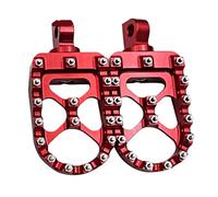 Motorcycle Foot Pegs MX Wide Fat Footrests Pedals W/Shifter Pegs/Fit For Harley Sportster XL 883 1200 Dyna Street Bob Bobber Custom(Red)