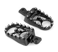 Motorcycle Foot Pegs Universal Motorcycle Footrest Foot Rest 10mm Aluminium Alloy Motorbike Pedal Pads Accessory Replacement for Dyna(Black)