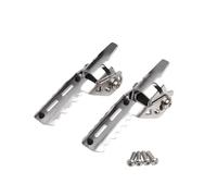 Motorcycle Foot Rests For B&MW R1250GS R 1250 GS LC 2013-2024 2023 R1200GS R 1200 GS ADV Motorcycle Highway Front Foot Pegs Folding Footrests Clamps(SILVER)