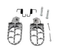 Motorcycle Foot Rests For Y&amaha PW50 PW80 PW 50 80 TW200 TTR90 TTR90E Pit Dirt Bike Motorcycle Aluminium Footrest Foot Pegs Footpeg Footrest Foot Pegs Footboard (Color : Silver)