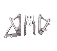 Motorcycle Foot Rests For Y&amaha YZF R1 YZFR1 2009 2010 2011 2012 2013 2014 Motoecycle Front Rider Footrest Foot Pegs Bracket Set(SILVER)