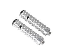 Motorcycle Footpeg Front Motorcycle Foot Pegs Front Rear Footrest Shifter Peg Efficient Anti Slip Footpegs Thread Set Pedals 6 Colors(Silver)