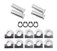 Motorcycle Footpeg Mount Kit, 2 Sets with Pins, Springs, Washers for Harley Davidson Rider/Passenger Pegs (Chrome)
