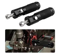 Motorcycle Footpegs, 2 Pcs Universal Motorbike Footrests Rearsets, 8mm Screws Install CNC Aluminum Footpegs Pedals Support, M8 Non-slip Foot Rests for Racing Bike Cruiser Cafe Racer