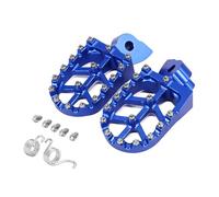 Motorcycle Footpegs fit for E-Ride Pro SS 3.0 79Bike Falcon GT, Wide Anti-Slip Off-Road Footrests Racing Motocross Pedals with Replacement Stainless Studs,Blue