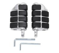 Motorcycle Footpegs Foot Rest Compatible With Softail Sportster XL V-Rod Fat Boy Touring Road King FXR FXWG Models(Chrome and Black)