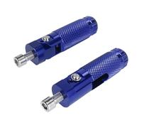 Motorcycle Footrest 2 Pcs M8 Universal Motorcycle Motor Bike Folding Footrests Footpegs Foot Rests Pegs Rear Pedals Set CNC Aluminum Part Foot Pegs(Blue)