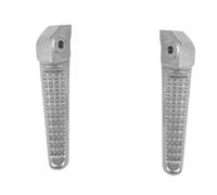 Motorcycle Footrest 2 Pcs Motorcycle Rear Passenger Foot Pegs Aluminum Pedals Rest Component Set For Motorbike Cycling Accessory Foot Pegs(Silver)