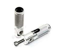 Motorcycle Footrest 2pcs CNC Universal Motorcycle Scooter Folding Foot Pegs Rear Footrest Pedals Steps Moto Accessories Foot Pedals(Silver)
