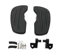 Motorcycle Footrest Floorboards Driver Footboard Motorcycle Rider Wide Foot Rest For Kawasaki Eliminator 500 2024-2025(Black- Silver)